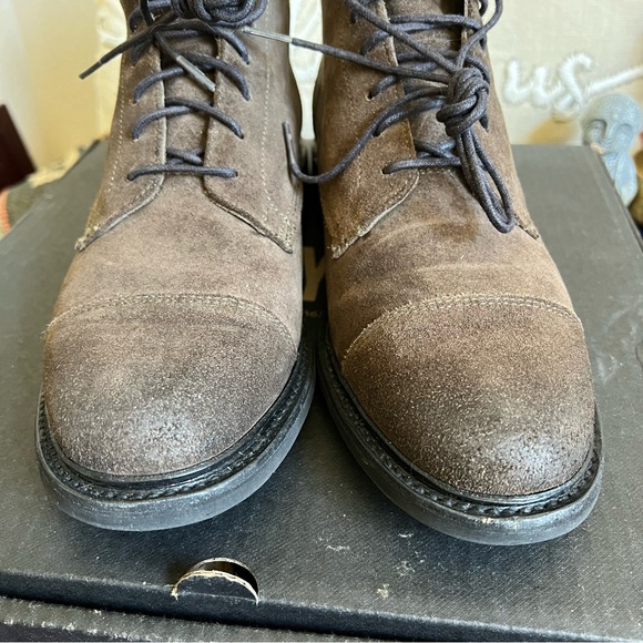 FRYE Cap Toe Lace Up Boots Burnished Brown Men’s US8.5D - Picture 7 of 17